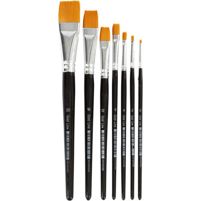 Gold Line-nylonsivellinlajitelma litteät 2-24mm 7kpl