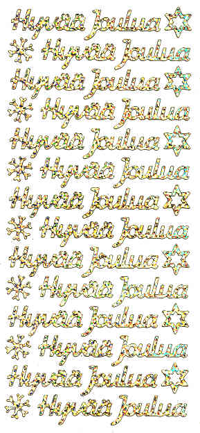 Ääriviivatarra hologrammi Hyvää Joulua - Image 3