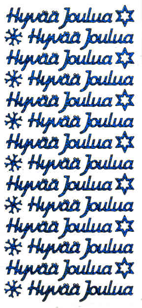Ääriviivatarra hologrammi Hyvää Joulua - Image 7