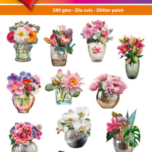 Hearty crafts Flower in vases 10kpl (helpot 3d-kuvat)