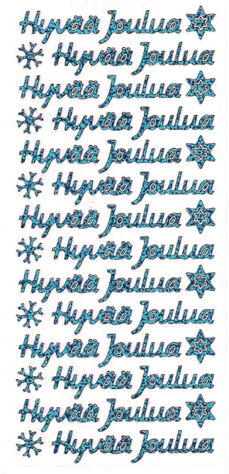 Ääriviivatarra hologrammi Hyvää Joulua - Image 5