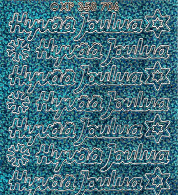 Ääriviivatarra hologrammi Hyvää Joulua - Image 4