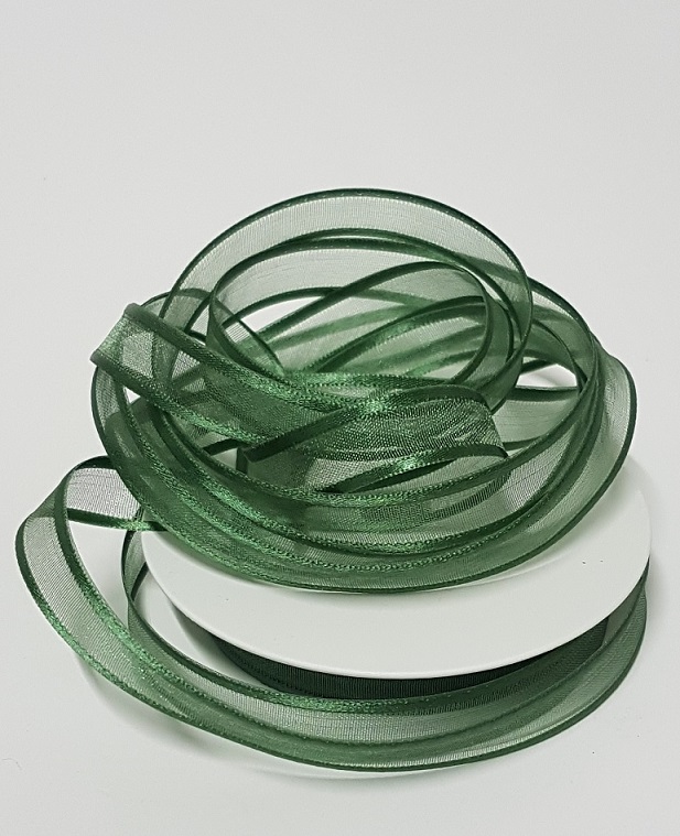 Organzanauha 15mm satiinireunalla, metreittäin, eri värisiä - Image 4