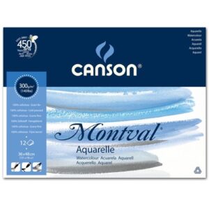 Canson Montval 300g puolikarkea akvarellilehtiö