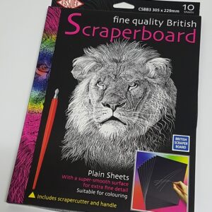 Essdee Raapekartonki musta, valkea pohja, 305x229mm 10arkkia