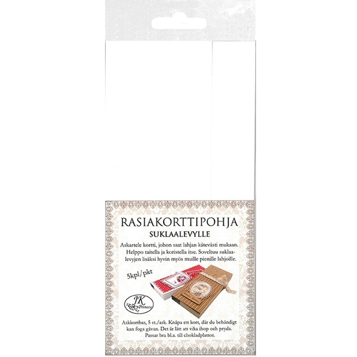 JK Rasiakorttipohja suklaalevylle 5kpl/pkk - Image 2