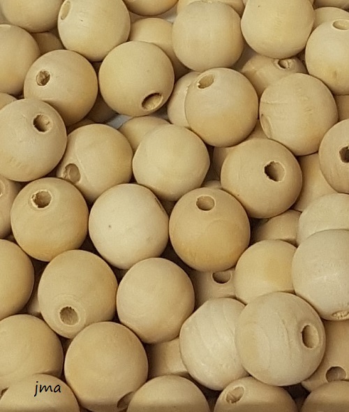 Puuhelmi puunväri käsittelemätön 20mm 100kpl (suurpakkaus)