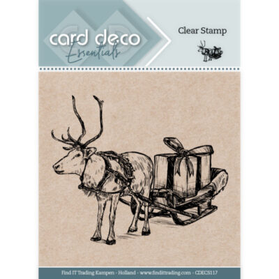 Card Deco Essentials kirkas leimasin Poro ja reki