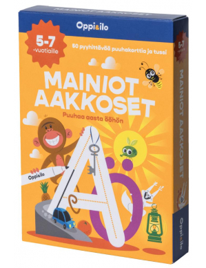 Oppi&ilo Mainiot aakkoset -puuhakortit 5-7 v