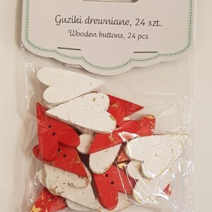 DPC Puiset sydännapit 24kpl pun ja valk