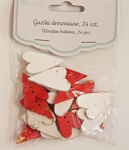 DPC Puiset sydännapit 24kpl pun ja valk