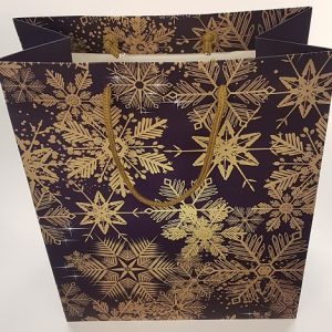 Lahjakassi Golden snowflakes 265x135x325mm