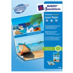 Avery Premium laser valokuvapaperi A4 200g glossy 100 arkkia/pkk