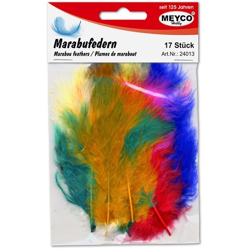 MEYCO untuvahöyhen 12cm lajitelma 17kpl