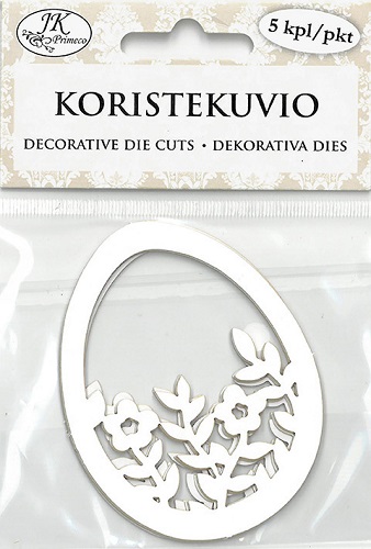 JK Koristekuvio muna valkoinen 5kpl/pkt