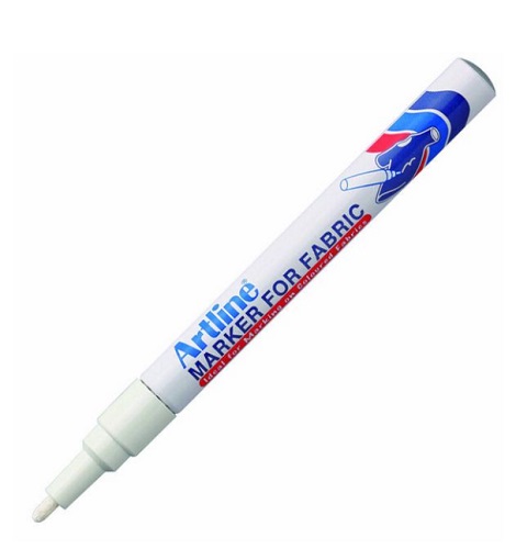 Artline EKC-1 tekstiilimerkkauskynä valkoinen 1,2mm pyöreä