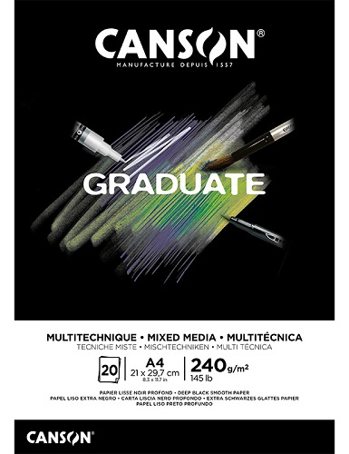 Canson Graduate lehtiö Mixed Media Black 240g
