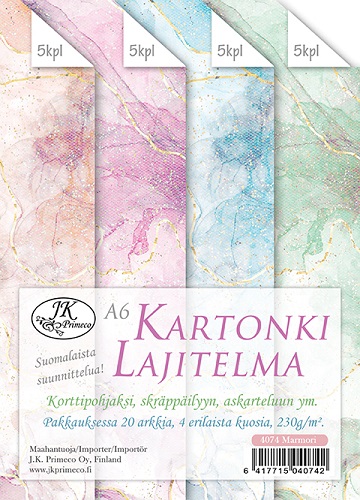 JK Kartonkilajitelma A6 Marmori 20ark