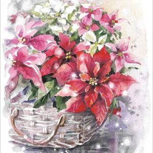 2-osainen joulukortti Sirkku Saukonoja - Joulutähdet