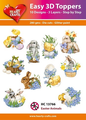 Hearty crafts stanssatut 3d-kuvat Easter Animals