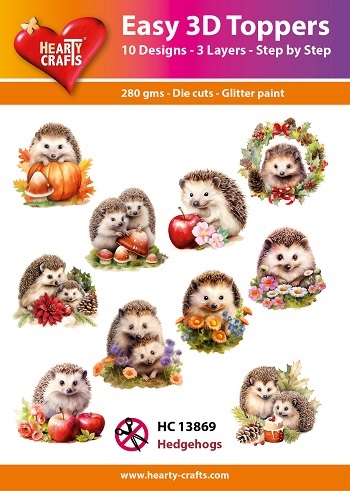 Hearty crafts stanssatut 3d-kuvat Hedgehogs