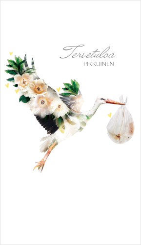 2-os vauvakortti haikara, Lila Design