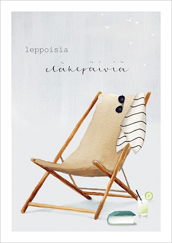 2-osainen kortti Leppoisia eläkepäiviä, Henna Adel