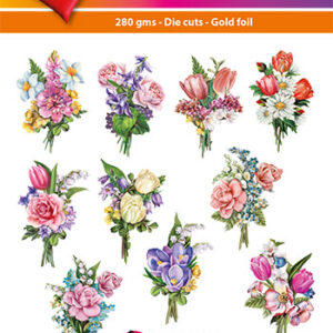 Hearty Crafts stanssatut 3d-kuvat Spring Bouquets