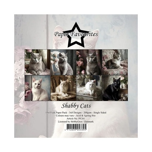 Paper Favourites – Shabby Cats paperilajitelma 15 x 15 cm