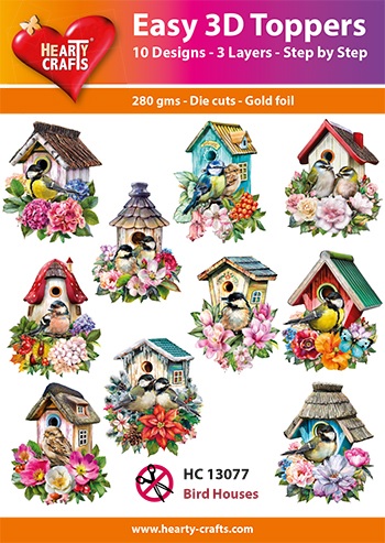 Hearty Crafts stanssatut 3d-kuvat Bird Houses