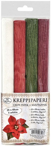 Kreppipaperi värilajitelma joulu 4rll