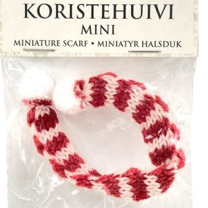 JK Koristehuivi mini punavalkoinen