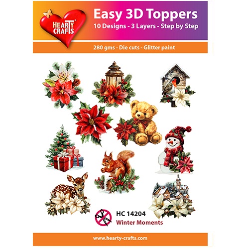 Hearty crafts stanssatut 3d-kuvat Winter Moments
