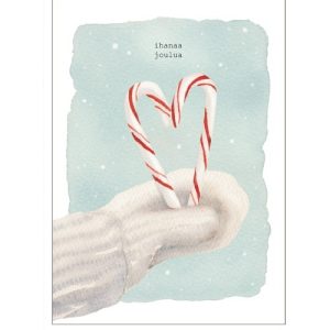 1-os joulukortti Henna Adel, polkakarkit