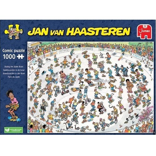 Jan van Haasteren Comic Puzzle Riding the Skatebowl 1000palaa