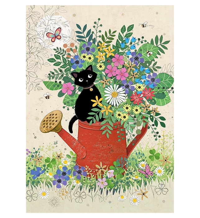 2-osainen kortti Bug Art Black Kitties, Can kitty