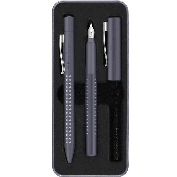 Faber-Castell Grip 2010 täyte- ja kuulakynäsetti M dapple gray