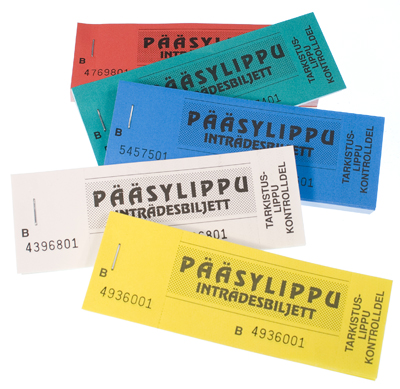 Pääsylippu 100kpl/nide