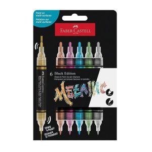 Faber-Castell Shake & paint akryylitussit metallivärit 6 kynää