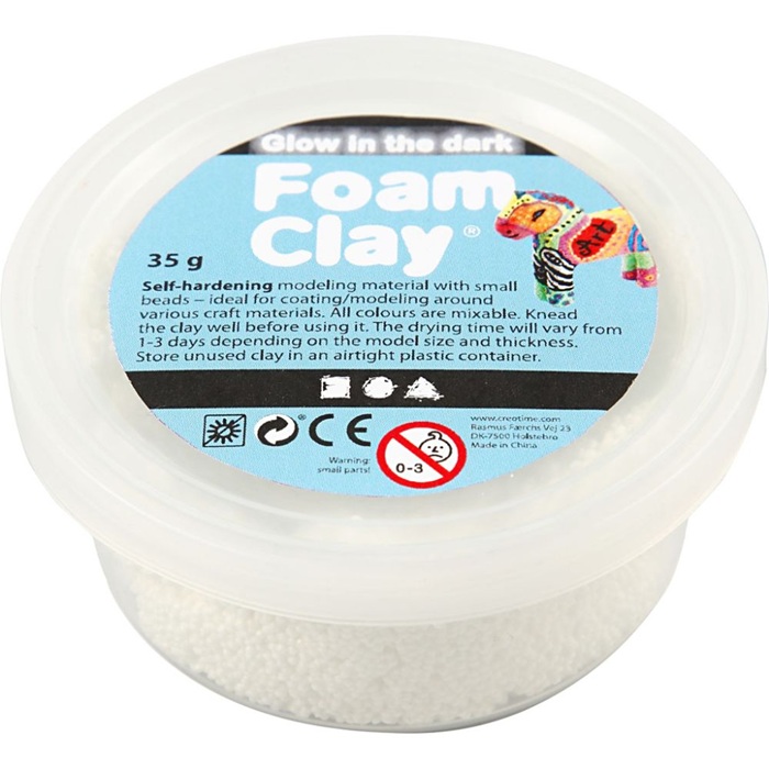 Foam Clay® pimeässä hohtava helmimassa 35g