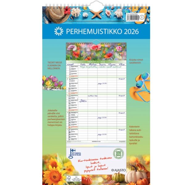 Ajasto Perhemuistikko 2026