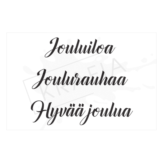 Krafia tekstileimasinsetti joulu
