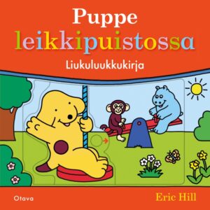 Puppe leikkipuistossa. Liukuluukkukirja. Hill, Eric