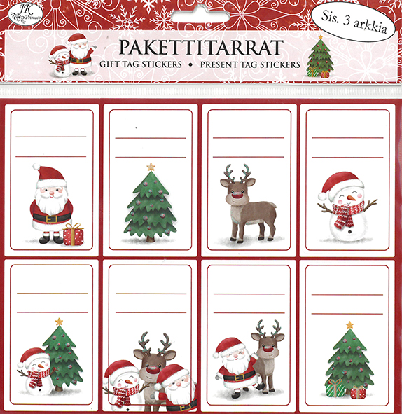 JK Pakettitarra Iloiset jouluhahmot 3ark