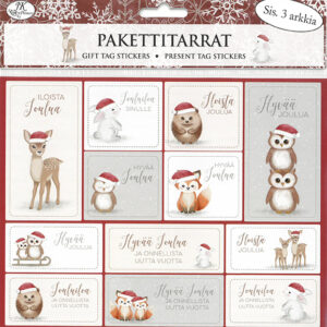 JK pakettitarra Metsäneläimet joulu 3ark