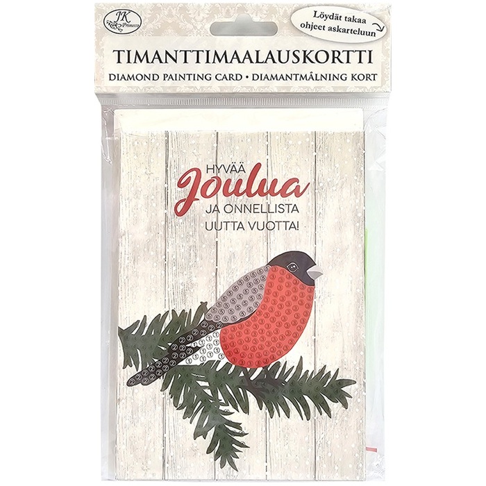 JK Timanttimaalauskortti Punatulkku 5kpl/pkk