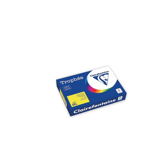Clairefontaine Trophee 1877 väripaperi 500 arkkia A4 80g kirkas keltainen