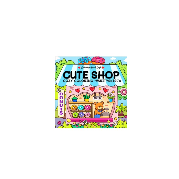Cute Shop Cozy coloring -värityskirja