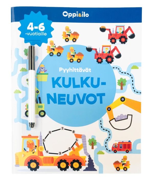Pyyhittävät Kulkuneuvot -puuhakirja 4-6 v