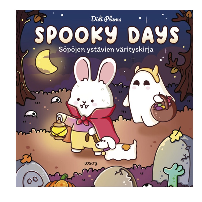 Spooky Days Söpöjen ystävien värityskirja. Plums, Didi